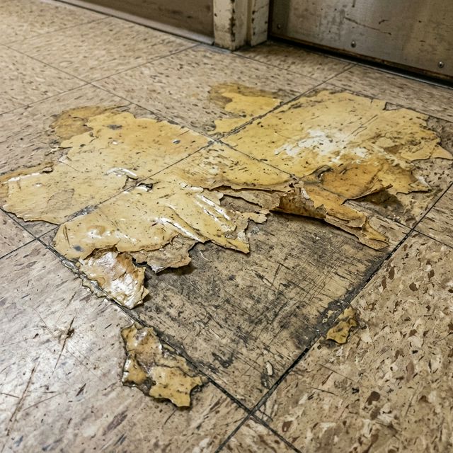 벗겨진 기존 왁스