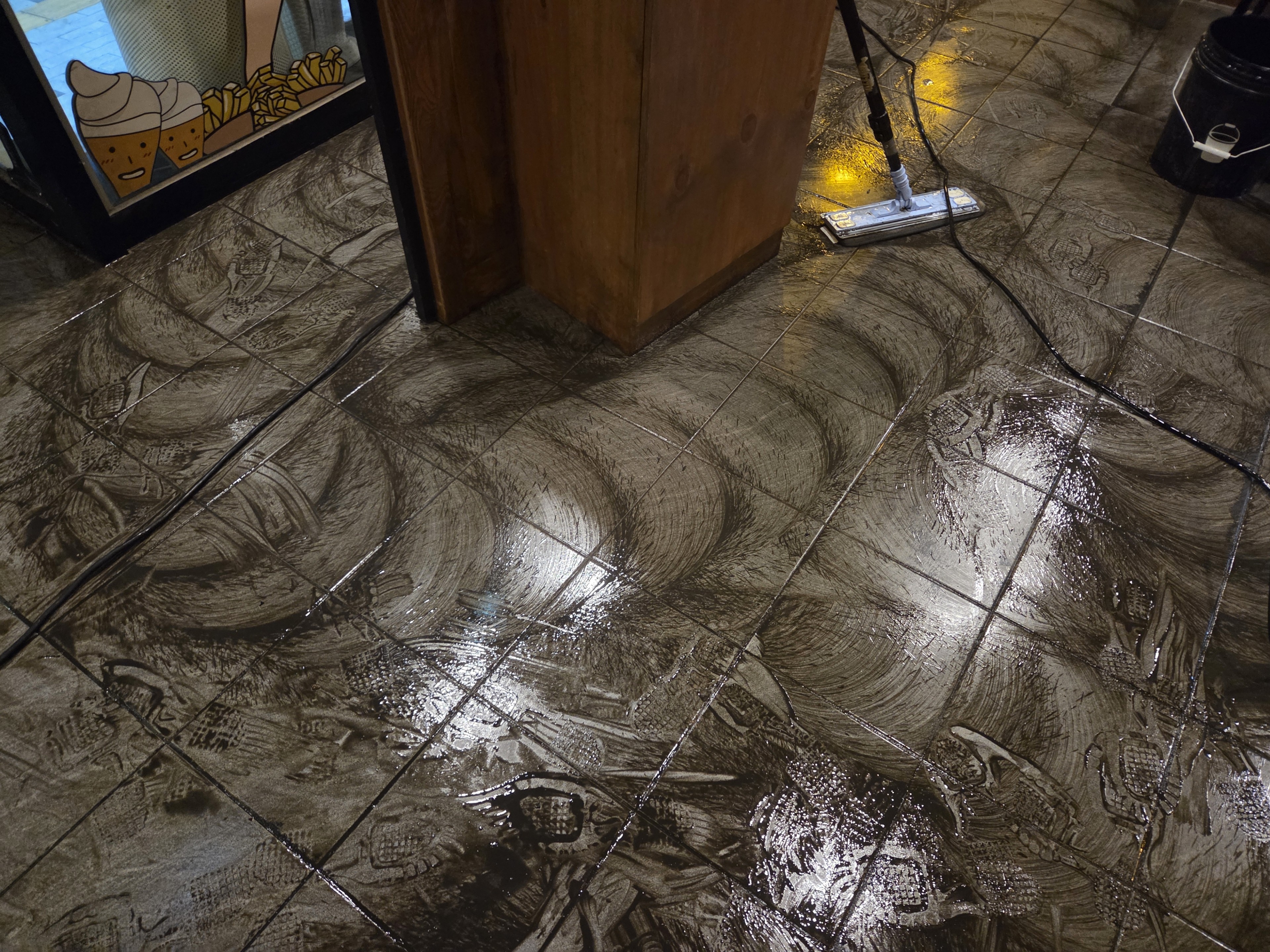바닥 왁스 코팅 전 2